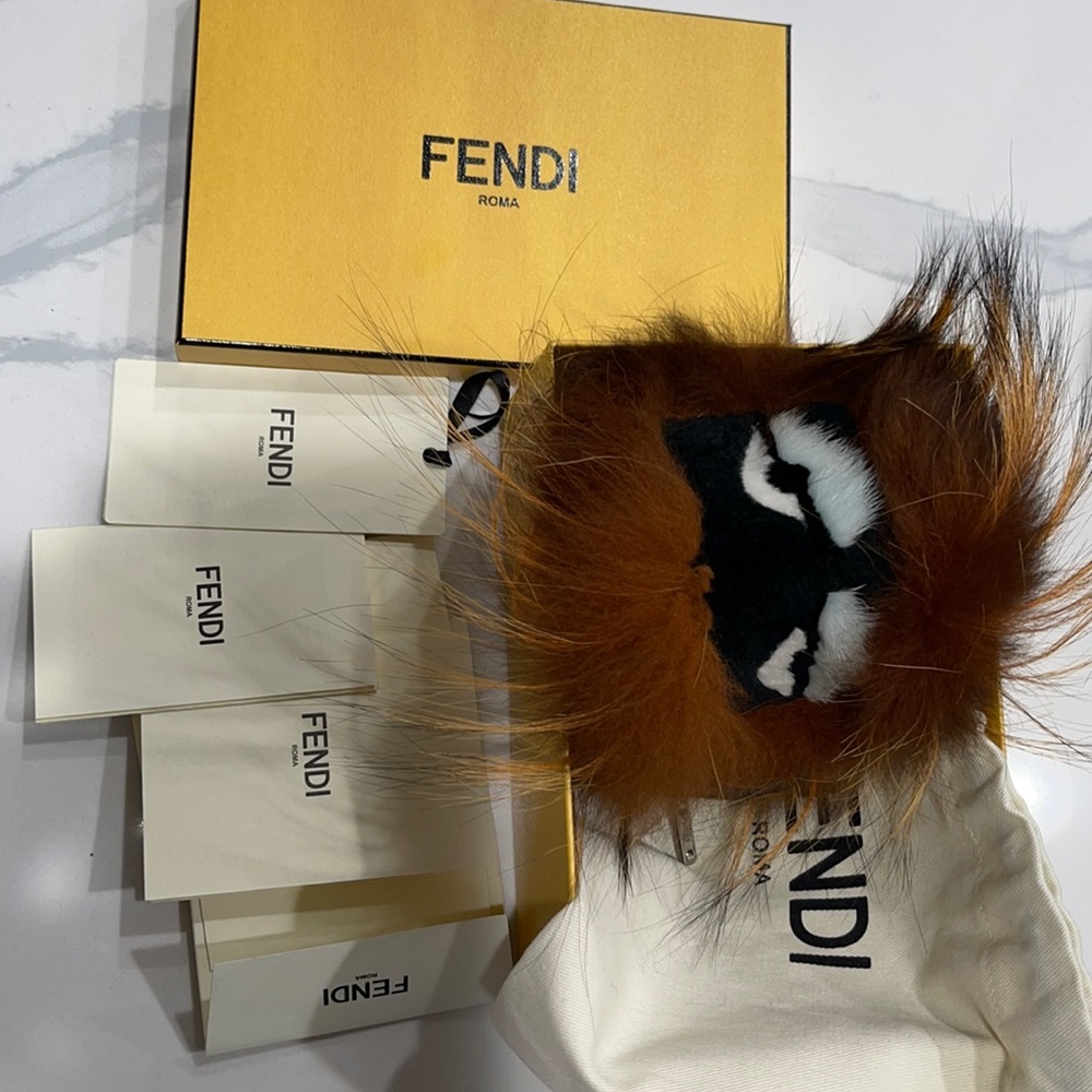 Fendi Monster Fur Bag Charm Bug